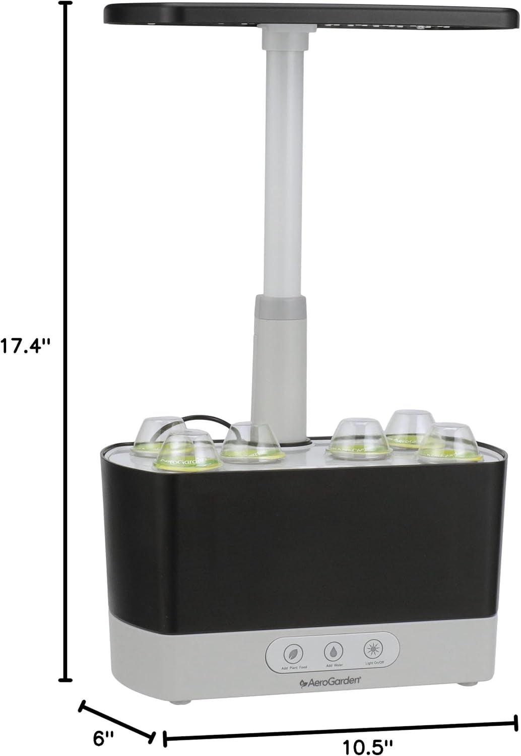 Aerogarden Harvest Indoor Garden Hydroponic System with LED Grow Light and Herb Kit, Holds up to 6 Pods, Black